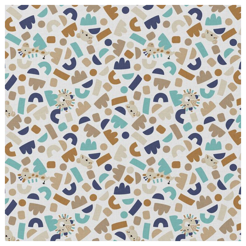Printed Cotton PTIWI White / Veronese